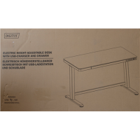 SALE OUT. Electric Height Adjustable Desk | 72 - 121 cm | Maximum load weight 50 kg | Metal | White | 24 month(s) | DAMAGED PACK