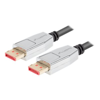 Lanberg DisplayPort M/M Cable 20 PIN V1.4 8K 60HZ | CA-DPDP-20CU-0018-BK | DisplayPort to DisplayPort | 1.8 m