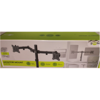 SALE OUT. Goobay Dual Monitor Mount Flex, Black | Goobay Dual Monitor Mount Flex | Swivel, Tilt, Rotation | 17-32 