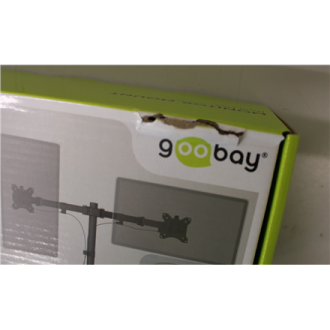 SALE OUT. Goobay Dual Monitor Mount Flex, Black | Goobay Dual Monitor Mount Flex | Swivel, Tilt, Rotation | 17-32 SALE OUT. Goobay Dual Monitor Mount Flex, Black | Goobay Dual Monitor Mount Flex | Swivel, Tilt, Rotation | 17-32