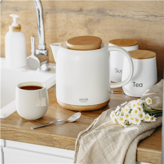 Adler Electric Kettle | AD 1304 | Electric | 1200 W | 1 L | Ceramic | 360 rotational base | White Adler Electric Kettle | AD 1304 | Electric | 1200 W | 1 L | Ceramic | 360 rotational base | White