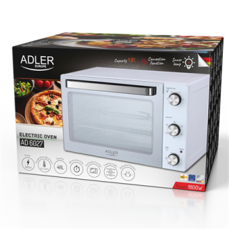 Adler Electric oven | AD 6027 | 48 L | 1800 W | White Adler Electric oven | AD 6027 | 48 L | 1800 W | White