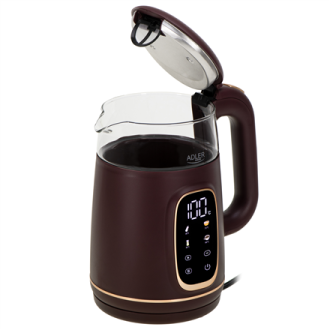 Adler Kettle with LED Display | AD 1305 | Electric | 2200 W | 1.7 L | Plastic | 360 rotational base | Burgundy Adler Kettle with LED Display | AD 1305 | Electric | 2200 W | 1.7 L | Plastic | 360 rotational base | Burgundy