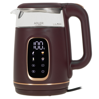 Adler Kettle with LED Display | AD 1305 | Electric | 2200 W | 1.7 L | Plastic | 360 rotational base | Burgundy Adler Kettle with LED Display | AD 1305 | Electric | 2200 W | 1.7 L | Plastic | 360 rotational base | Burgundy