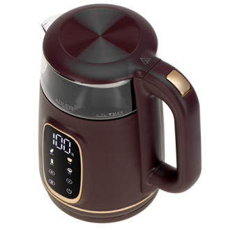 Adler Kettle with LED Display | AD 1305 | Electric | 2200 W | 1.7 L | Plastic | 360 rotational base | Burgundy Adler Kettle with LED Display | AD 1305 | Electric | 2200 W | 1.7 L | Plastic | 360 rotational base | Burgundy