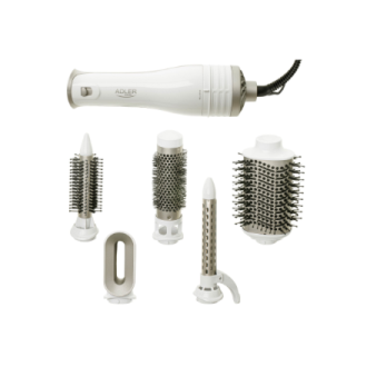 Adler 5-in-1 Curling Iron-Dryer | AD 2027 | Number of heating levels 2 | 1200 W | White/Champagne