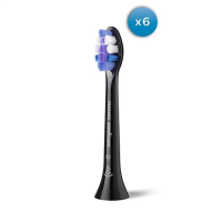 Philips HX6056/88 Sonicare Sensitive | Replacement brush heads | Heads | For adults | Number of brush heads included 6 | Black 