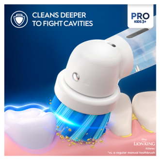 Oral-B | Electric Toothbrush | Vitality PRO Kids 3+ Lion King | Rechargeable | For children | Number of brush heads included 1 |