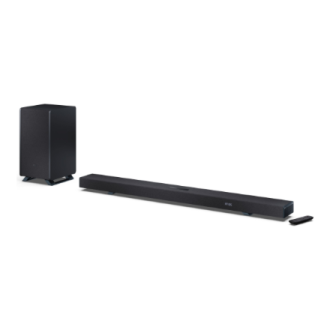 Sharp | 5.1.2 Dolby Atmos/DTS:X Soundbar with Wireless Subwoofer | HT-SBW55121(BK) | Bluetooth Sharp | 5.1.2 Dolby Atmos/DTS:X Soundbar with Wireless Subwoofer | HT-SBW55121(BK) | Bluetooth