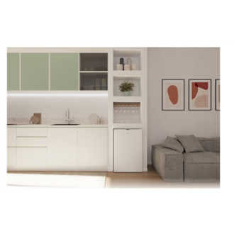 Candy Refrigerator | CNOQ2S58EW | Energy efficiency class E | Free standing | Larder | Height 85 cm | Fridge net capacity 100 L Candy Refrigerator | CNOQ2S58EW | Energy efficiency class E | Free standing | Larder | Height 85 cm | Fridge net capacity 100 L