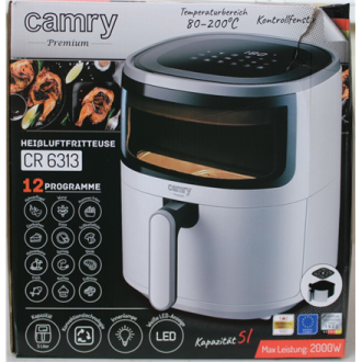 SALE OUT. Camry CR 6313 Airfryer Oven, 12 programs, Capacity 5l, White | Camry Airfryer Oven | CR 6313 | Power 2000 W | Capacity