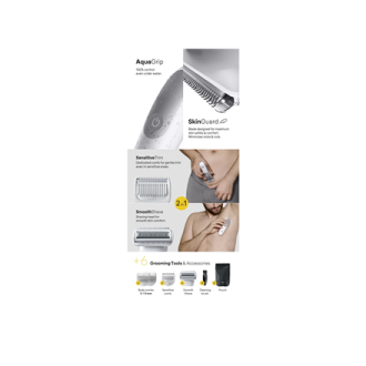 Braun Body Groomer | Series 5 BG5550 | Cordless | Lght Grey Braun Body Groomer | Series 5 BG5550 | Cordless | Lght Grey