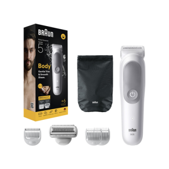 Braun Body Groomer | Series 5 BG5550 | Cordless | Lght Grey Braun Body Groomer | Series 5 BG5550 | Cordless | Lght Grey