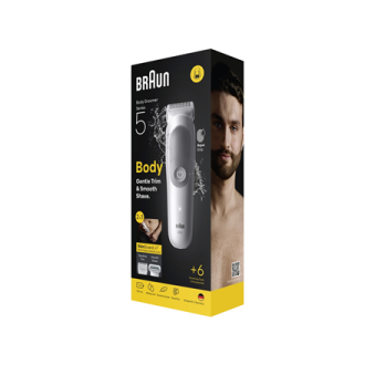 Braun Body Groomer | Series 5 BG5550 | Cordless | Lght Grey Braun Body Groomer | Series 5 BG5550 | Cordless | Lght Grey