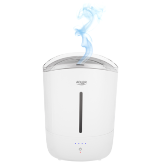 Adler Humidifier | AD 7971 | 30 W | Water tank capacity 5 L | Ultrasonic | Humidification capacity 100-250 ml/hr | White Adler Humidifier | AD 7971 | 30 W | Water tank capacity 5 L | Ultrasonic | Humidification capacity 100-250 ml/hr | White