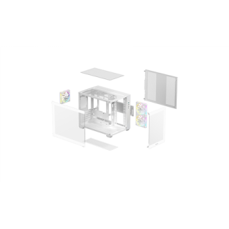 Deepcool Case | CG330 3F WH | Micro ATX | White