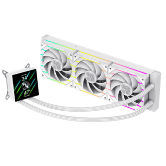 Gamemax CPU Liquid Cooler | HAILSTORM 360 LCD WH | White Gamemax CPU Liquid Cooler | HAILSTORM 360 LCD WH | White