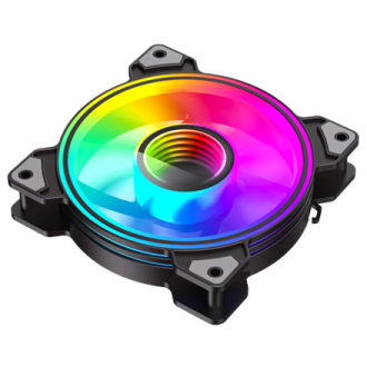 Gamemax Case Fan | DUAL RING INFINITY BK | Black Gamemax Case Fan | DUAL RING INFINITY BK | Black