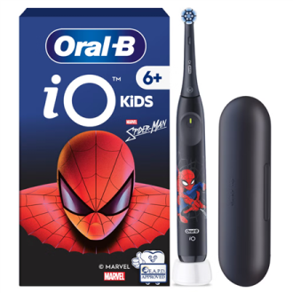 Oral-B Electric Toothbrush with Travel Case, 6Y+ | iO Kids Marvel Spiderman | Rechargeable | For kids | Number of brush heads in Oral-B Electric Toothbrush with Travel Case, 6Y+ | iO Kids Marvel Spiderman | Rechargeable | For kids | Number of brush heads in