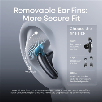 Anker Soundcore True Wireless Earphones | Liberty Buds | Bluetooth | Semi-in-ear | Microphone | Black | Noise canceling | Noise 