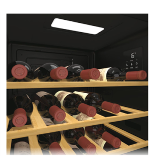 Candy | Wine Cooler | 438063 | Energy efficiency class G | Free standing | Bottles capacity 34 | Black