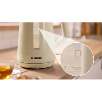 Bosch Kettle | TWK1M127 | Electric | 2400 W | 1.7 L | Plastic | Cream Bosch Kettle | TWK1M127 | Electric | 2400 W | 1.7 L | Plastic | Cream