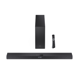Sharp 2.1ch Ultra-slim Dolby Atmos/DTS Virtual: X Soundbar with Wireless Subwoofer | HT-SBW320 | 360 W | Bluetooth | Wireless co Sharp 2.1ch Ultra-slim Dolby Atmos/DTS Virtual: X Soundbar with Wireless Subwoofer | HT-SBW320 | 360 W | Bluetooth | Wireless co