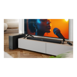 Sharp 2.1ch Ultra-slim Dolby Atmos/DTS Virtual: X Soundbar with Wireless Subwoofer | HT-SBW320 | 360 W | Bluetooth | Wireless co Sharp 2.1ch Ultra-slim Dolby Atmos/DTS Virtual: X Soundbar with Wireless Subwoofer | HT-SBW320 | 360 W | Bluetooth | Wireless co