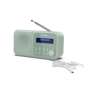 Sharp DR-P420(GN) Tokyo Portable Digital Radio, FM/DAB/DAB+, Bluetooth 5.0, USB or Battery Powered, Aquamarine Green | Sharp Sharp DR-P420(GN) Tokyo Portable Digital Radio, FM/DAB/DAB+, Bluetooth 5.0, USB or Battery Powered, Aquamarine Green | Sharp