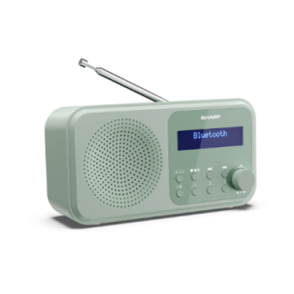 Sharp DR-P420(GN) Tokyo Portable Digital Radio, FM/DAB/DAB+, Bluetooth 5.0, USB or Battery Powered, Aquamarine Green | Sharp Sharp DR-P420(GN) Tokyo Portable Digital Radio, FM/DAB/DAB+, Bluetooth 5.0, USB or Battery Powered, Aquamarine Green | Sharp