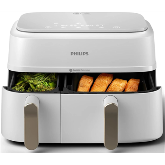 Philips Double basket Airfryer | NA353/10 3000 series | Power 2750 W | Capacity 9 L | Rapid Air Plus | White Philips Double basket Airfryer | NA353/10 3000 series | Power 2750 W | Capacity 9 L | Rapid Air Plus | White