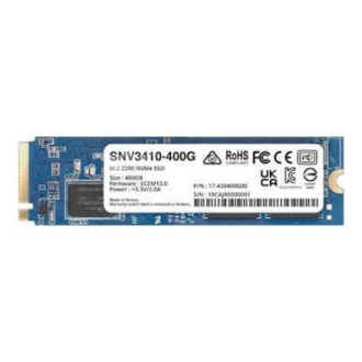 Synology | SSD | SNV3410-400G | 400 GB | SSD form factor M.2 2280 | Solid-state drive interface M.2 NVME | Read speed 3000 MB/s Synology | SSD | SNV3410-400G | 400 GB | SSD form factor M.2 2280 | Solid-state drive interface M.2 NVME | Read speed 3000 MB/s