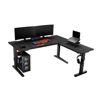 Genesis Gaming Desk | Holm 160 Modular Corner | Black/Anthracite Genesis Gaming Desk | Holm 160 Modular Corner | Black/Anthracite