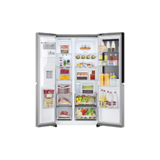LG Refrigerator | GSGV81PYLL | Energy efficiency class E | Free standing | Side by side | Height 179 cm | Fridge net capacity 41 LG Refrigerator | GSGV81PYLL | Energy efficiency class E | Free standing | Side by side | Height 179 cm | Fridge net capacity 41
