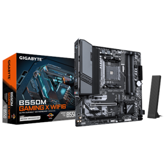 Gigabyte B550M GAMING X WIFI6 | Processor family AMD | Processor socket AM4 | DDR4 DIMM | Supported hard disk drive interfaces S Gigabyte B550M GAMING X WIFI6 | Processor family AMD | Processor socket AM4 | DDR4 DIMM | Supported hard disk drive interfaces S