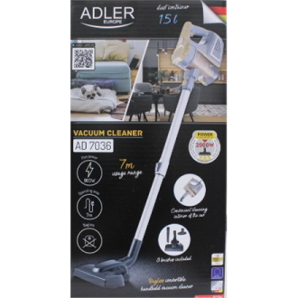 SALE OUT. | Adler | Vacuum Cleaner | AD 7036 | Corded operating | Handstick and Handheld | 800 W | - V | Operating radius 7 m | SALE OUT. | Adler | Vacuum Cleaner | AD 7036 | Corded operating | Handstick and Handheld | 800 W | - V | Operating radius 7 m |
