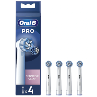 Oral-B | Replaceable toothbrush heads | EB60X-4 Sensitive Clean Pro | Heads | For adults | Number of brush heads included 4 | Wh Oral-B | Replaceable toothbrush heads | EB60X-4 Sensitive Clean Pro | Heads | For adults | Number of brush heads included 4 | Wh