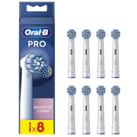 Oral-B | Replaceable toothbrush heads | EB60X-8 Sensitive Clean Pro | Heads | For adults | Number of brush heads included 8 | Wh Oral-B | Replaceable toothbrush heads | EB60X-8 Sensitive Clean Pro | Heads | For adults | Number of brush heads included 8 | Wh