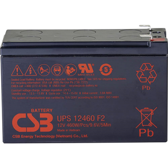 CSB Battery Battery 12V, 9Ah, AGM | UPS12460F2 | 460 W CSB Battery Battery 12V, 9Ah, AGM | UPS12460F2 | 460 W