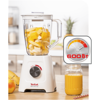 TEFAL | Blender | Blendforce II | Tabletop | 600 W | Jar material Plastic | Jar capacity 2 L | Ice crushing | White TEFAL | Blender | Blendforce II | Tabletop | 600 W | Jar material Plastic | Jar capacity 2 L | Ice crushing | White