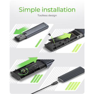 Raidsonic | M.2 NVMe and SATA SSD Enclosure via USB Type-C | IB-1808MCT-CU31 Raidsonic | M.2 NVMe and SATA SSD Enclosure via USB Type-C | IB-1808MCT-CU31