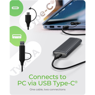 Raidsonic | M.2 NVMe and SATA SSD Enclosure via USB Type-C | IB-1808MCT-CU31 Raidsonic | M.2 NVMe and SATA SSD Enclosure via USB Type-C | IB-1808MCT-CU31