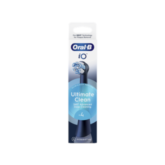 Oral-B | Replaceable toothbrush heads | iO UltimateClean | Heads | For adults | Number of brush heads included 4 | Black Oral-B | Replaceable toothbrush heads | iO UltimateClean | Heads | For adults | Number of brush heads included 4 | Black