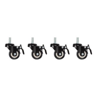 Lanberg | Castors with thread and brake for wall mounting cabinets, 4 pcs | AK-1601-B Lanberg | Castors with thread and brake for wall mounting cabinets, 4 pcs | AK-1601-B
