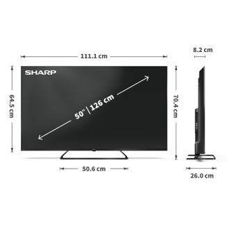 Sharp | 50HP6265E | 50 | Smart TV | Google TV | UHD | Black Sharp | 50HP6265E | 50 | Smart TV | Google TV | UHD | Black