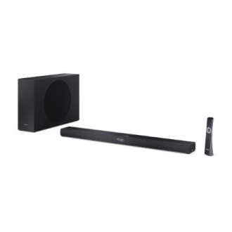 Sharp 2.1ch Ultra-slim Dolby Atmos/DTS Virtual: X Soundbar with Wireless Subwoofer | HT-SBW320 | 360 W | Bluetooth | Wireless co Sharp 2.1ch Ultra-slim Dolby Atmos/DTS Virtual: X Soundbar with Wireless Subwoofer | HT-SBW320 | 360 W | Bluetooth | Wireless co