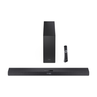 Sharp 2.1ch Ultra-slim Dolby Atmos/DTS Virtual: X Soundbar with Wireless Subwoofer | HT-SBW320 | 360 W | Bluetooth | Wireless co Sharp 2.1ch Ultra-slim Dolby Atmos/DTS Virtual: X Soundbar with Wireless Subwoofer | HT-SBW320 | 360 W | Bluetooth | Wireless co