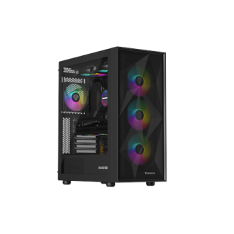 Genesis Gaming PC Case | Diaxid 605 ARGB | Midi Tower | Black Genesis Gaming PC Case | Diaxid 605 ARGB | Midi Tower | Black