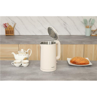 TEFAL | Kettle | Thermo Protect KO140AE0 | Electric | 1500 W | 1.5 L | Stainless steel | 360 rotational base | Beige TEFAL | Kettle | Thermo Protect KO140AE0 | Electric | 1500 W | 1.5 L | Stainless steel | 360 rotational base | Beige