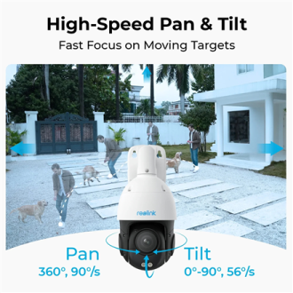 Reolink Smart 4K PoE Security Camera with 16X Optical Zoom | P850 | PTZ | 5.3-86mm | H.265/H.264 | Micro SD, Max. 256 GB Reolink Smart 4K PoE Security Camera with 16X Optical Zoom | P850 | PTZ | 5.3-86mm | H.265/H.264 | Micro SD, Max. 256 GB